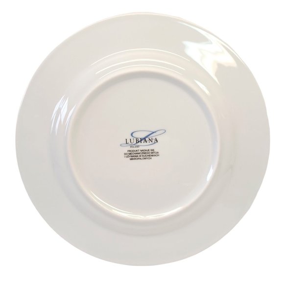 Set/3 Lubiana Poland China 10.25" Dinner Plates butterflies flowers rope trim - Picture 4 of 5
